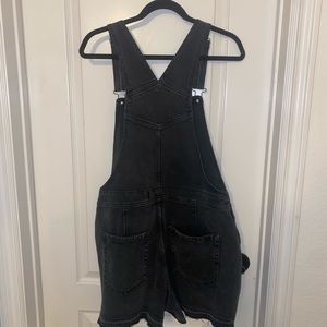 Black Hollister Short Overalls